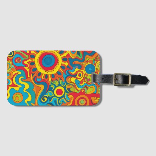 Hippie Luggage Tag Gepäckanhänger (Vorderseite (Horizontal))