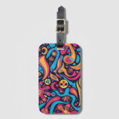 Hippie Luggage Tag Gepäckanhänger (Vorderseite Vertikal)