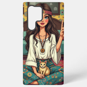 Hippie-Mädchen Samsung Galaxy Hülle
