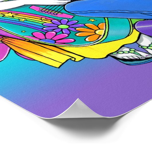 Hippie Magic Rainbow Musical Fairies Gedicht Poste Poster (Ecke)