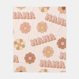 Hippie Mama nahtloses Muster. Groovy Hintergrund. Fleecedecke