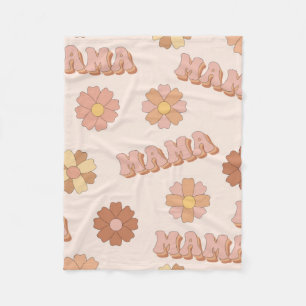 Hippie Mama nahtloses Muster. Groovy Hintergrund. Fleecedecke