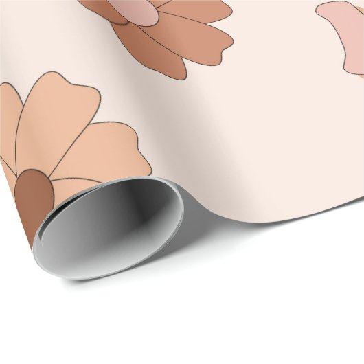 Hippie Mama nahtloses Muster. Groovy Hintergrund. Geschenkpapier (Rolleneckpunkt)