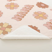 Hippie Mama nahtloses Muster. Groovy Hintergrund.  Sherpadecke (3/4)