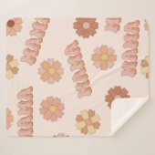 Hippie Mama nahtloses Muster. Groovy Hintergrund.  Sherpadecke (Vorderseite (Horizontal))