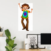 Hippie Man Poster (Heimbüro)