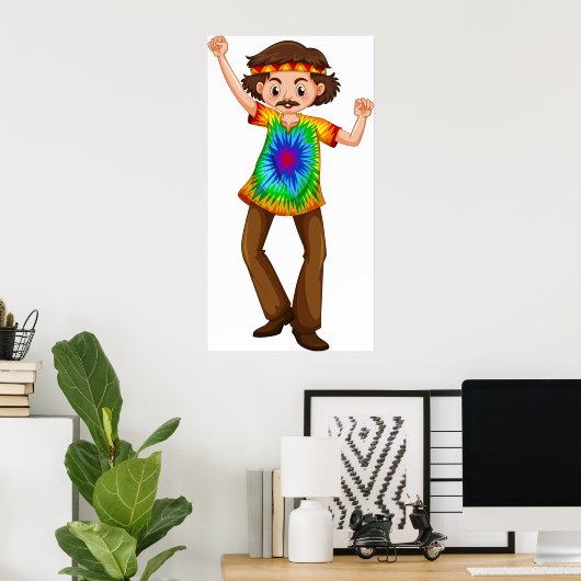 Hippie Man Poster (Heimbüro)