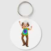 Hippie Man Schlüsselanhänger (Rückseite)