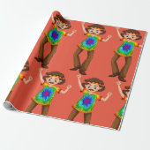 Hippie Man Wrapping Paper Geschenkpapier (Ungerollt)