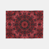 Hippie-Marokkaner-Maronwein bordeauxrot bohemig Fleecedecke (Vorderseite (Horizontal))
