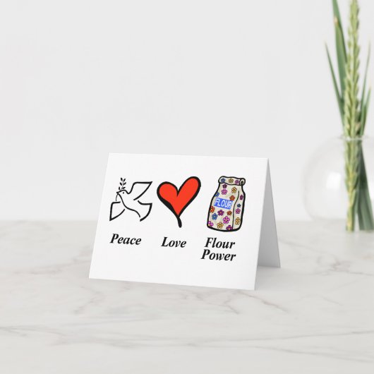Hippie Mehl Power Backgrillkarte Karte (Vorderseite)