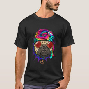 Hippie-Mops-Tie-Dye-Friedenszeichen-Psychedelische T-Shirt