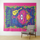 Hippie Music Wandteppich (Beispiel (Horizontal))