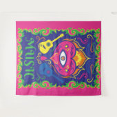 Hippie Music Wandteppich (Vorderseite (Horizontal))