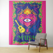 Hippie Music Wandteppich (Beispiel)