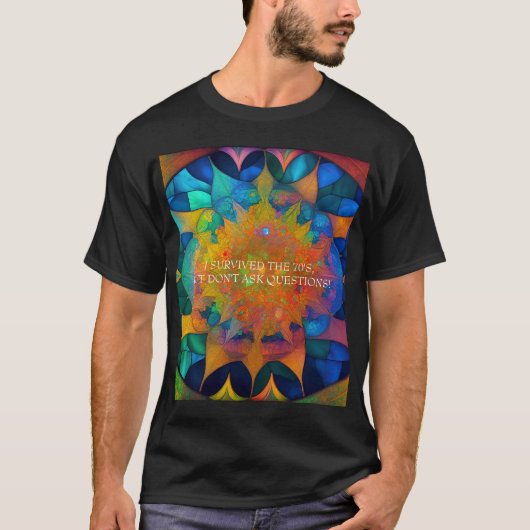 HIPPIE NEUE ALTERSMEDITUNG KUNST T-Shirt (Vorderseite)