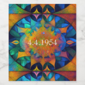 HIPPIE NEUE ALTERSMEDITUNG KUNST WEINETIKETT (Einzelnes Label)