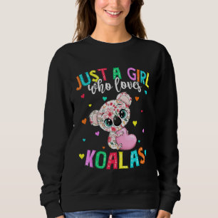 Hippie nur ein Mädchen das Koalas liebt Vintage Sweatshirt