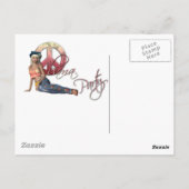 Hippie Obama Party Einladung Postkarte (Rückseite)