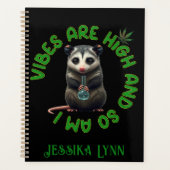 Hippie Opossum Stoned Vibes Funny Humor Custom  Planer (Vorderseite)