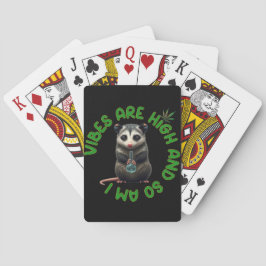 Hippie Opossum Stoned Vibes Lustiger Humor Cute  Spielkarten