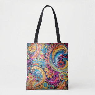 Hippie Paisley Neon Tasche