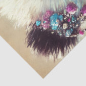 Hippie Panda Bear Chalk-Pastel Decoupage Seidenpapier (Detail)