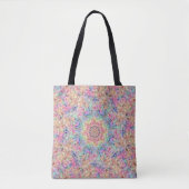 Hippie-PastellfarbVintages Fraktal-Kaleidoskop Tasche (Vorderseite)