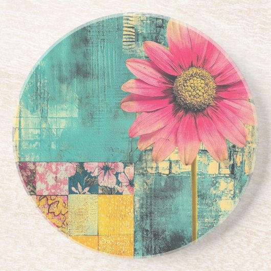 Hippie Patchwork Getränkeuntersetzer (Vorne)