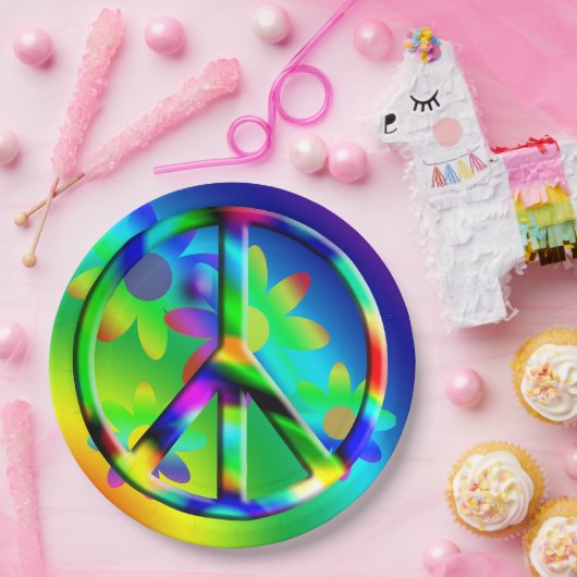 Hippie Peace Blume Power Party Teller (Party)