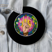Hippie Peace Button (Beispiel)