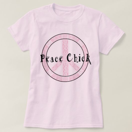 Hippie Peace Chick T - Shirt (Design vorne)