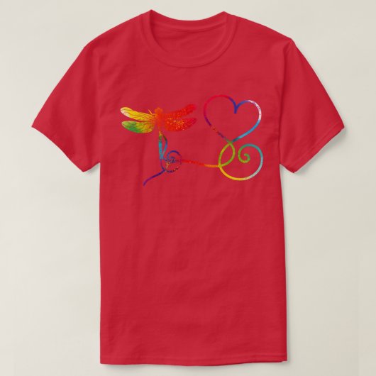 Hippie Peace Dragonfly T-Shirt (Design vorne)