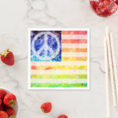 Hippie Peace Freak Flag Serviette (Beispiel)