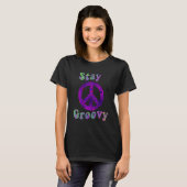 Hippie Peace Free Spirit Hippy Hipie Groovy Flower T-Shirt (Vorne ganz)