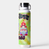 Hippie Peace Gefärbte Krawatte Gnomes Liebe Tumble Trinkflasche (Rückseite)