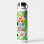 Hippie Peace Gefärbte Krawatte Gnomes Tumbler Flas Trinkflasche (Rückseite)