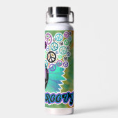 Hippie Peace Gefärbte Krawatte Groovy Tumbler Flas Trinkflasche (Rückseite)