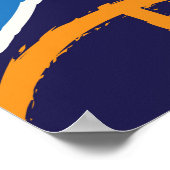 Hippie Peace: Lebhaftes Symboldesign. Poster (Ecke)