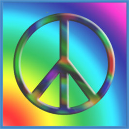 Hippie Peace LG Aufkleber