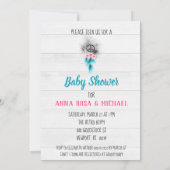 *~ Hippie Peace Liebe 60er Baby Neutral Dusche Einladung (Rückseite)