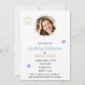 * Hippie Peace & Liebe Camping Glitzer Geburtstag Einladung (Rückseite)