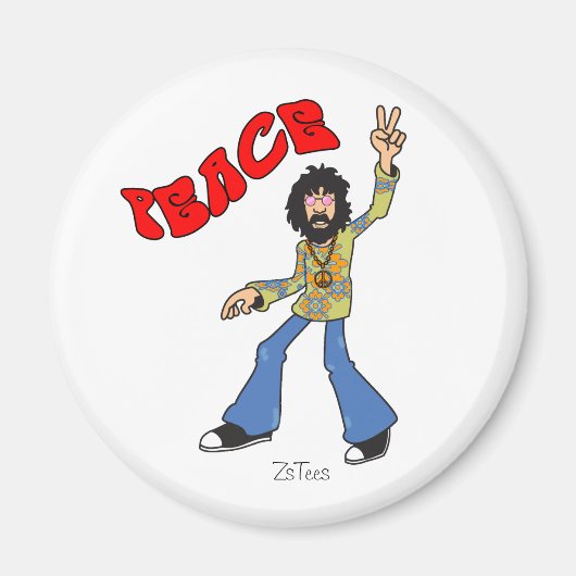 Hippie Peace Magnet (Vorne)