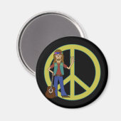 Hippie Peace Magnet (Vorderseite/Rückseite)