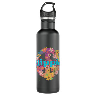 Hippie Peace Namaste Hippies Frieden Edelstahlflasche