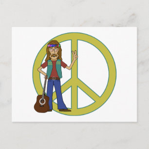 Hippie Peace Postkarte