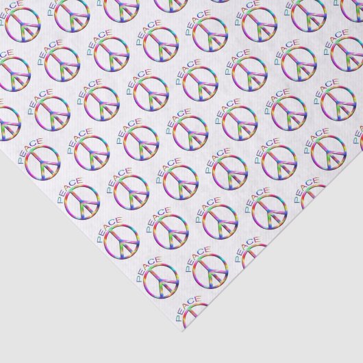 Hippie Peace Rainbow Tissue Seidenpapier (Ausschnitt)