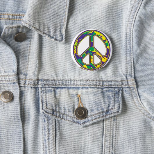 Hippie Peace Sign 60er 70er Button (Beispiel)