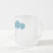 Hippie Peace Sign Blume Aqua Mattglastasse (VorderseiteRechts)