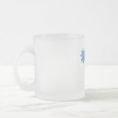 Hippie Peace Sign Blume Aqua Mattglastasse (Links)